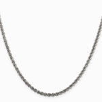 Sterling Silver 2.5mm Solid Rope Chain Necklace 16"-36" - Product Photo