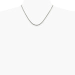 Sterling Silver 2.5mm Solid Rope Chain Necklace 16"-36" - Product Photo