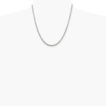 Sterling Silver 2.5mm Solid Rope Chain Necklace 16"-36" - Product Photo