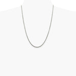 Sterling Silver 2.5mm Solid Rope Chain Necklace 16"-36" - Product Photo