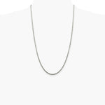 Sterling Silver 2.5mm Solid Rope Chain Necklace 16"-36" - Product Photo