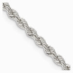 Sterling Silver 2.5mm Solid Rope Chain Necklace 16"-36" - Product Photo