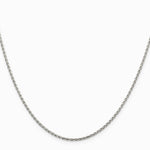 Sterling Silver Rhodium-plated 1.5mm Diamond-Cut Spiga Chain Necklace 16"-24" - Product Photo