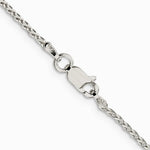 Sterling Silver Rhodium-plated 1.5mm Diamond-Cut Spiga Chain Necklace 16"-24" - Product Photo