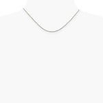 Sterling Silver Rhodium-plated 1.5mm Diamond-Cut Spiga Chain Necklace 16"-24" - Product Photo