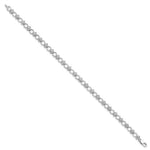 Sterling Silver Rhodium-plated Diam. Bracelet - Product Photo