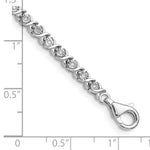Sterling Silver Rhodium-plated Diam. Tennis Bracelet - Product Photo