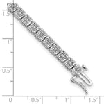 Sterling Silver Rhodium Plated Diamond Bracelet - Product Photo