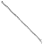 Sterling Silver Rhodium-plated Diam. Fancy Bracelet - Product Photo