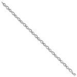 Sterling Silver Rhodium-plated Diam. Bracelet - Product Photo