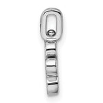Sterling Silver Rhod 0.15ct. Blk & White Dia. Reversible Pawprint Pendant - Product Photo