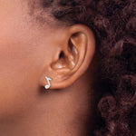 Sterling Silver Musical Note Mini Earrings - Product Photo