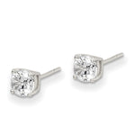 Sterling Silver Polished 5mm Round CZ Stud Earrings - Product Photo