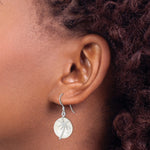 Sterling Silver Rhodium-plated Polished MOP Palm Tree Earrings - Product Photo