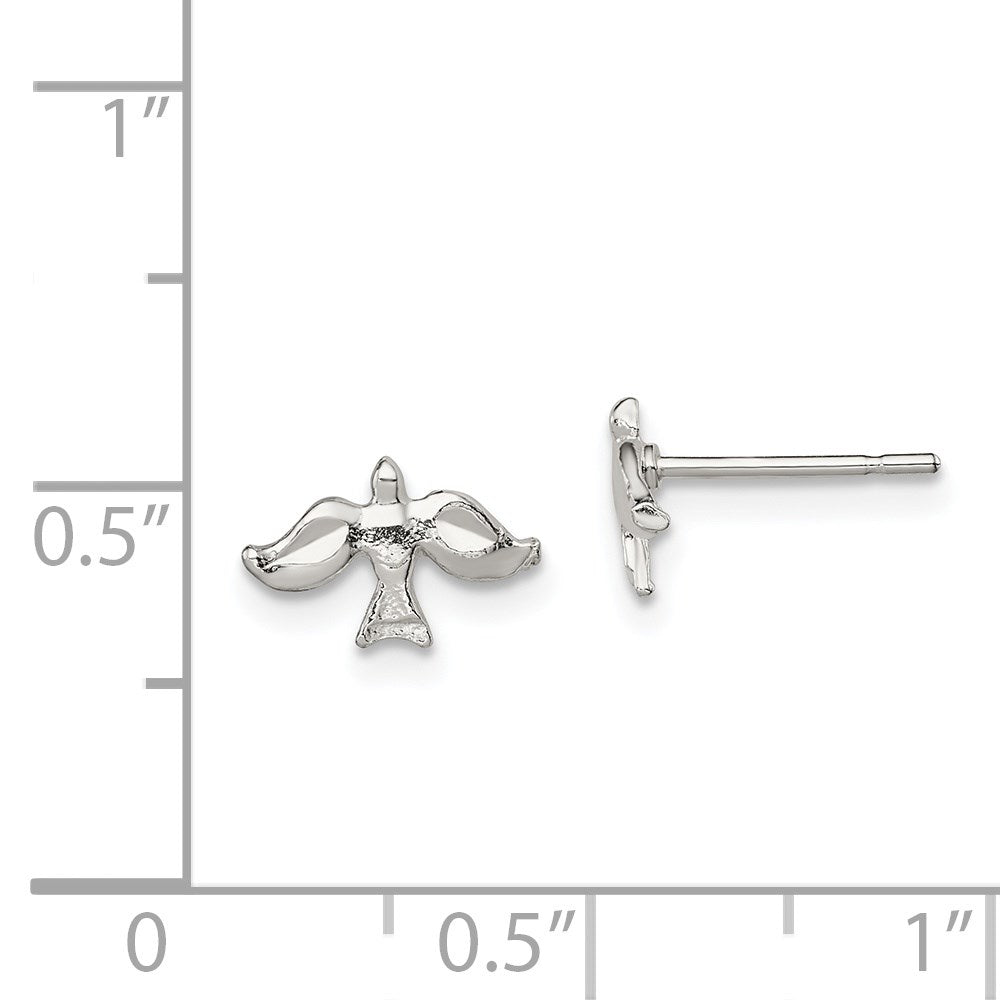Sterling Silver Dove Mini Earrings - Product Photo