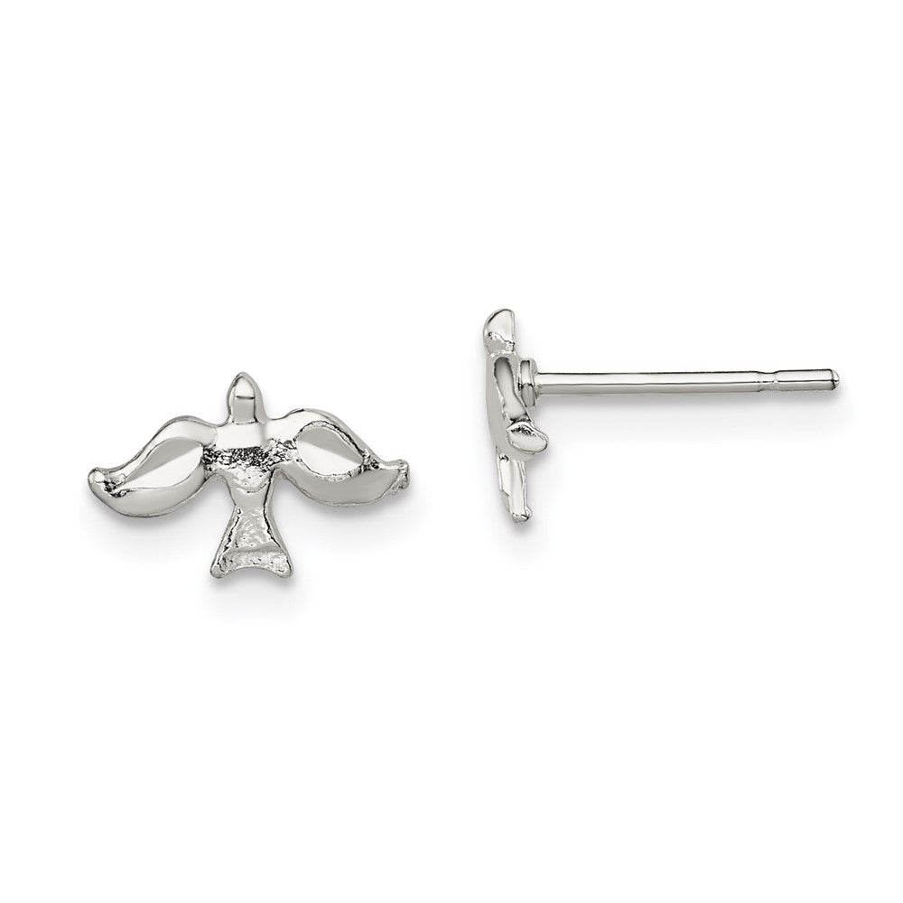 Sterling Silver Dove Mini Earrings - Product Photo