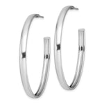 Sterling Silver Rhodium-plated Polished 3.8mm Post Hoops - Product Photo
