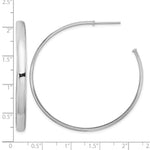 Sterling Silver Rhodium-plated Polished 3.8mm Post Hoops - Product Photo