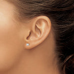 Sterling Silver Polished 4mm Round CZ Stud Earrings - Product Photo