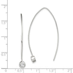 Sterling Silver CZ Threader Earrings - Product Photo