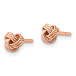 Sterling Silver Rose-tone Polished Love Knot Post Earrings - Product Photo