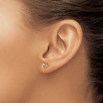 Sterling Silver Rose-tone Polished Love Knot Post Earrings - Product Photo