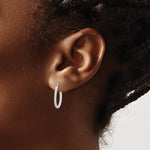 Sterling Silver Twisted 2.5mm Teardrop Hoop Earrings - Product Photo