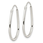 Sterling Silver Polished Endless Teardrop Hoop Earrings - Product Photo