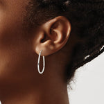 Sterling Silver Polished Endless Teardrop Hoop Earrings - Product Photo