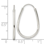 Sterling Silver Polished Endless Teardrop Hoop Earrings - Product Photo