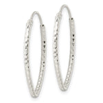 Sterling Silver Polished D/C Endless Hoop Earrings - Product Photo