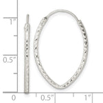 Sterling Silver Polished D/C Endless Hoop Earrings - Product Photo