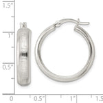 Sterling Silver Polished Greek Key Circle Hoop Earrings - Product Photo