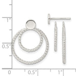 Sterling Silver w/2 Circle Jackets Button Post Earrings - Product Photo