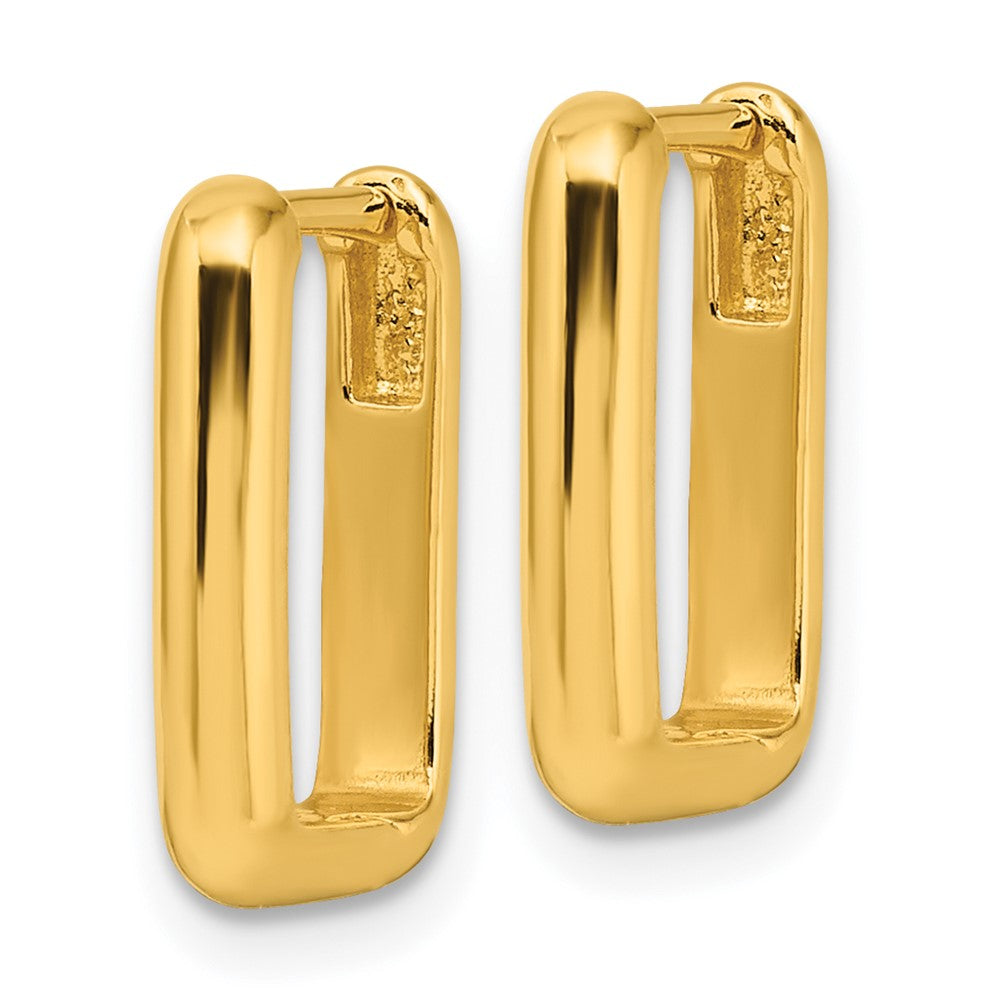 Sterling Silver/Flash Pl. Gold Tone Sterling Silver Gold-tone Pol. Rectangle - Product Photo