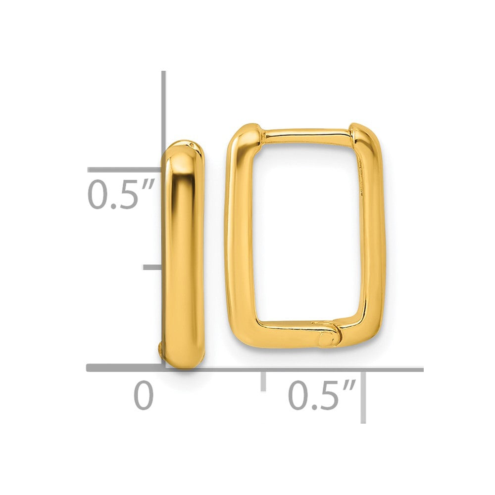 Sterling Silver/Flash Pl. Gold Tone Sterling Silver Gold-tone Pol. Rectangle - Product Photo