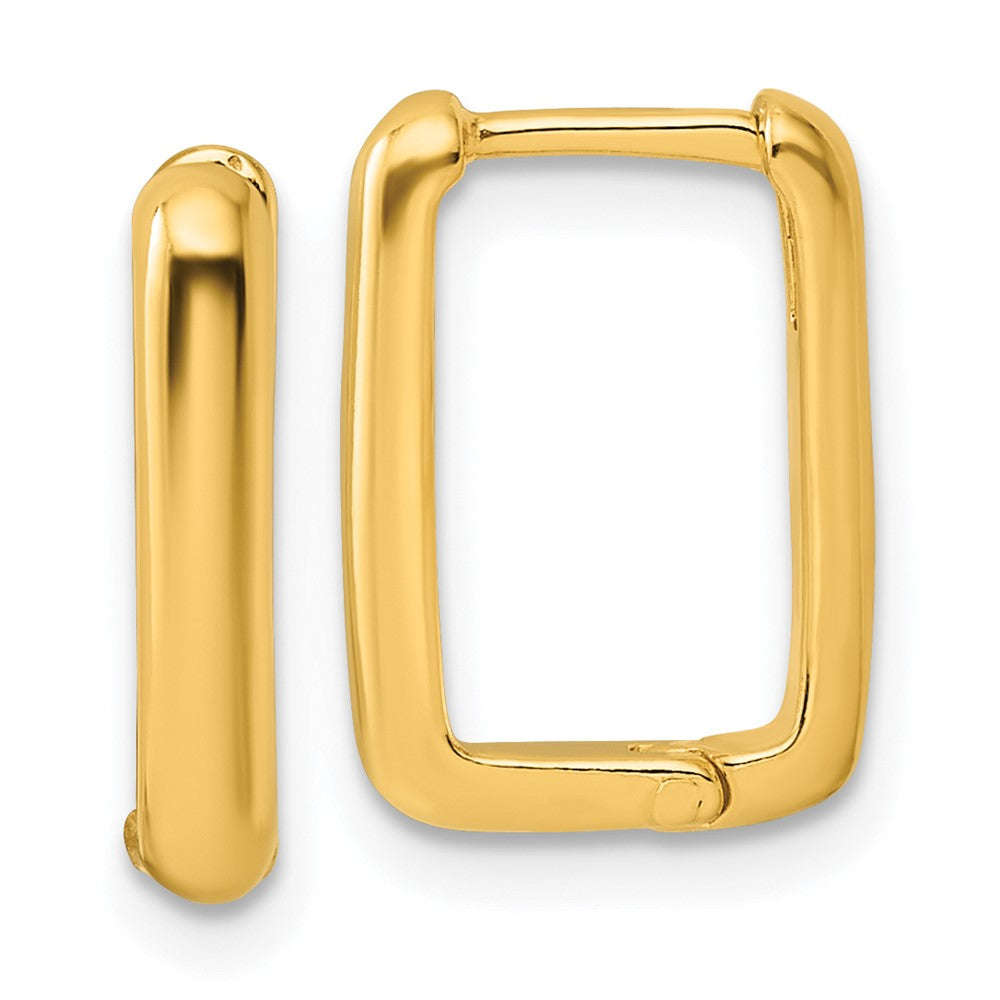 Sterling Silver/Flash Pl. Gold Tone Sterling Silver Gold-tone Pol. Rectangle - Product Photo