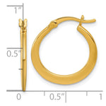 SS Gold-tone Polished 20.0mm Tapered Round Hoop Earrings - Product Photo