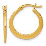SS Gold-tone Polished 20.0mm Tapered Round Hoop Earrings - Product Photo