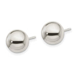 Sterling Silver Polished 10mm Ball Earrings - Product Photo