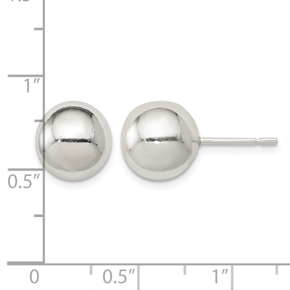 Sterling Silver Polished 10mm Ball Earrings - Product Photo