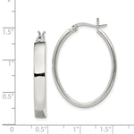 Sterling Silver Polished 4.75mm Oval Hoop Earrings - Product Photo