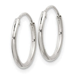 Sterling Silver 1.3mm Hoop Earrings - Product Photo