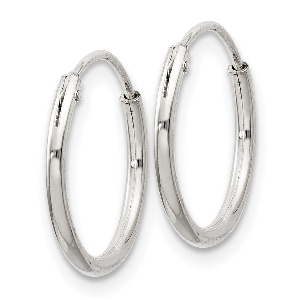 Sterling Silver 1.3mm Hoop Earrings - Product Photo