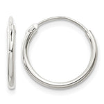 Sterling Silver 1.3mm Hoop Earrings - Product Photo