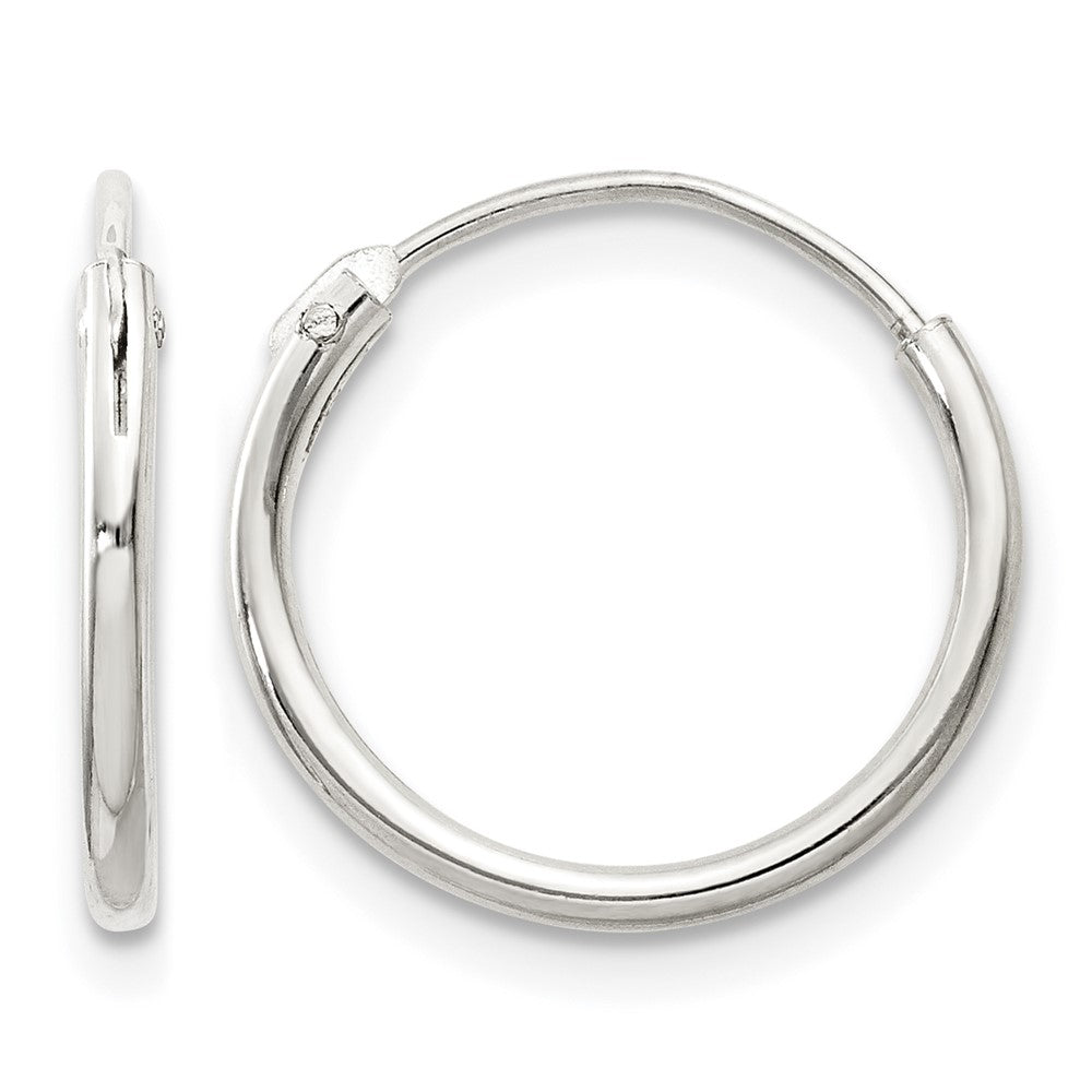 Sterling Silver 1.3mm Hoop Earrings - Product Photo