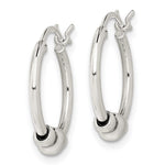 Sterling Silver Antiqued Hoop Earrings - Product Photo