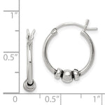 Sterling Silver Antiqued Hoop Earrings - Product Photo