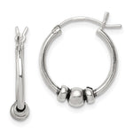 Sterling Silver Antiqued Hoop Earrings - Product Photo