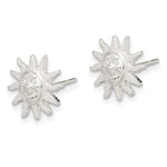 Sterling Silver Sun Mini Earrings - Product Photo